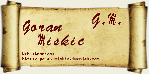 Goran Miškić vizit kartica